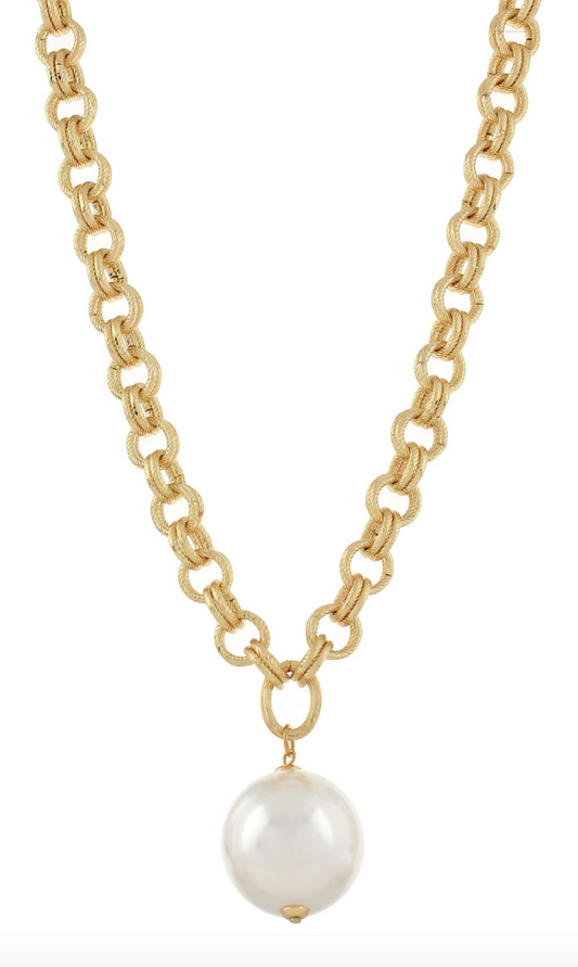 Pearl Chain Link Necklace