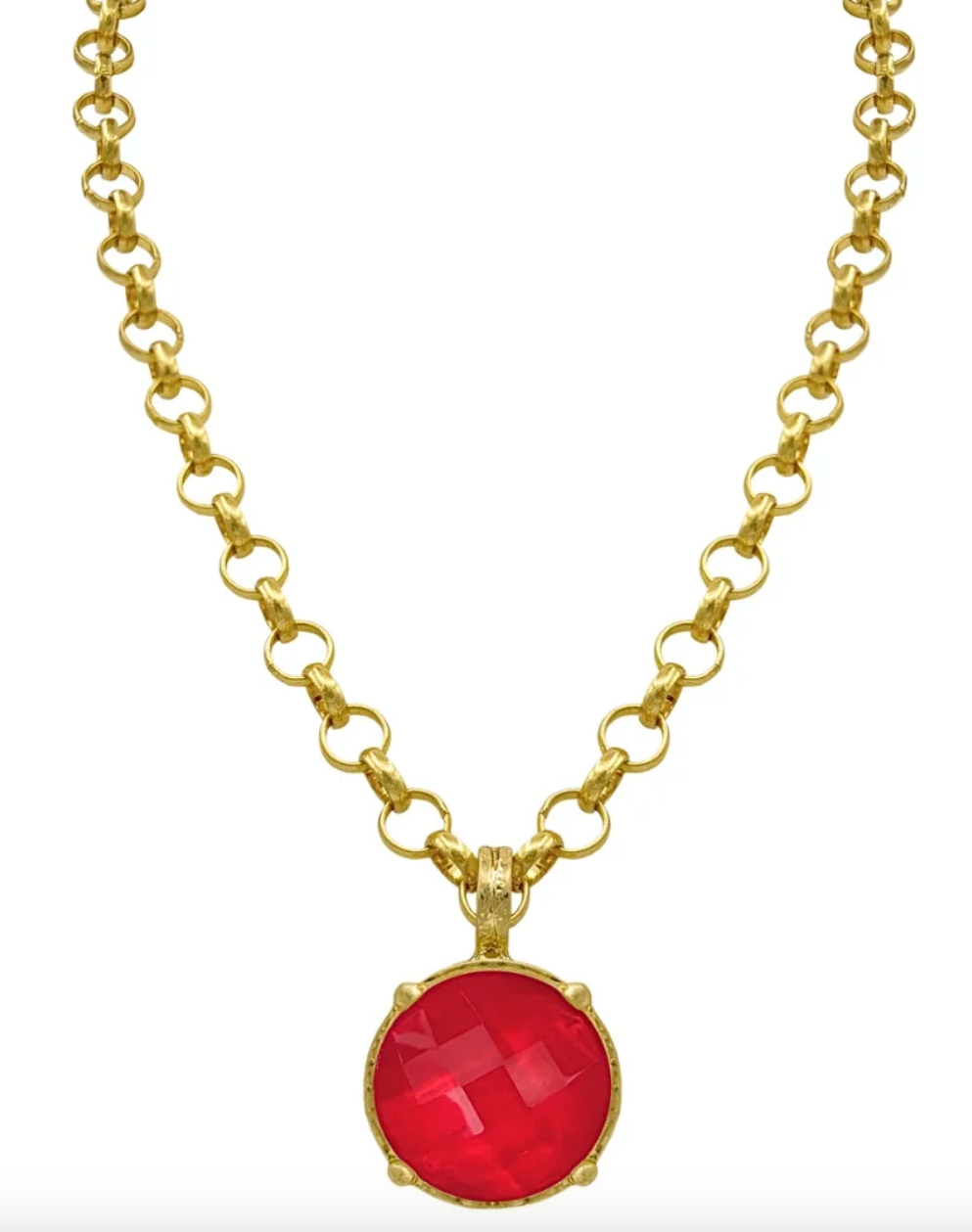 Antique Gold Chain Link Necklace